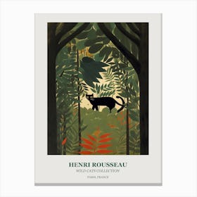 Henri Rousseau  Style Wild Cats Collection Botanical Canvas Print