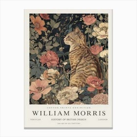 william morris cat print 1 Canvas Print