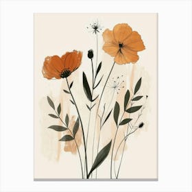 Orange Poppies 6 Canvas Print