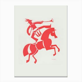 Horseman On Horseback Canvas Print