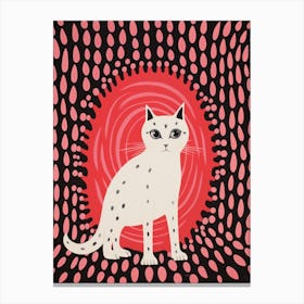 Cat In A Circle Canvas Print