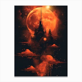 Red Moon In The Sky 6 Canvas Print