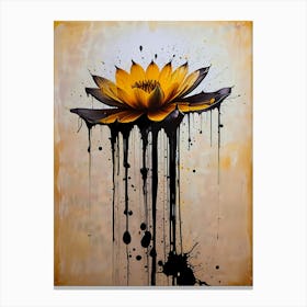 Lotus And Ink Canvas Print