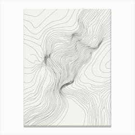 Wavy Line Drawing Canvas Print