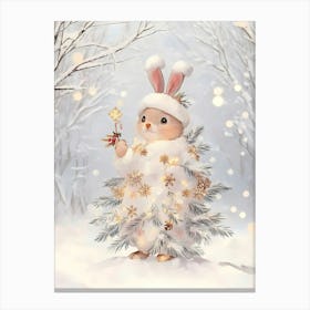 Christmas Bunny 4 Canvas Print