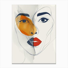 Portrait Of A Woman'S Face 4 Canvas Print