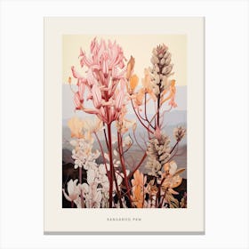 Flower Illustration Kangaroo Paw Flower 3 Poster Canvas Print