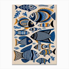 Fish collection wall art poster Canvas Print