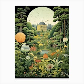 Nymphenburg Palace Gardens Germany Henri Rousseau Style 1 Canvas Print