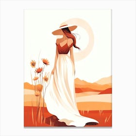 Woman In A Hat 2 Canvas Print