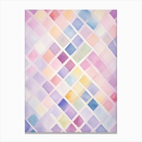 Watercolor Squares Background Canvas Print