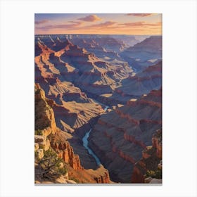 Grand Canyon At Sunset 2 Canvas Print