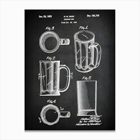 Beer Mug, Beer Glass, Beer Mug Art, Beer Mug Poster, Beer Mug Patent, Brewery Art,Brewery Decor,Brewery Art,Beer Maker,Beer Lover Gift,Hb7121 Canvas Print