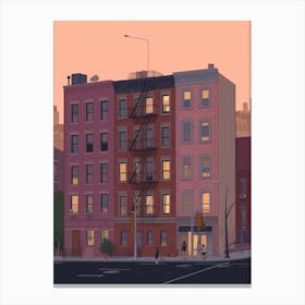 New York United States Travel Illustration 1 Canvas Print