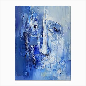 Blue Face 7 Canvas Print