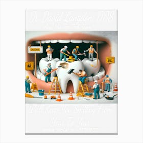 Dr. David Langdon, DDS Advert ~Reimagined 26 Canvas Print