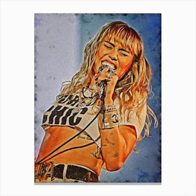 Miley Cyrus 2 Canvas Print