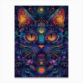 Psychedelic Cat 9 Canvas Print