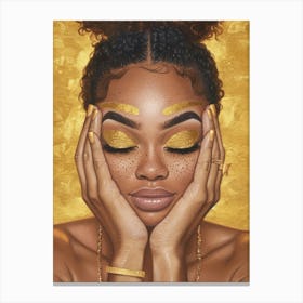 Gold Eyed Woman Canvas Print