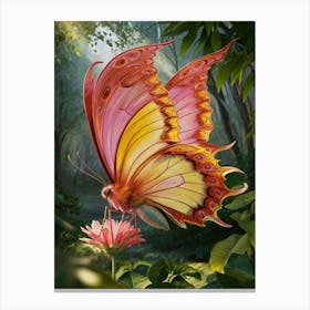 Butterfly In The Forest 1 Canvas Print