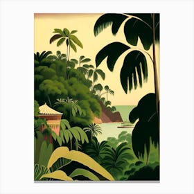 Puerto Rico Rousseau Inspired Tropical Destination Canvas Print