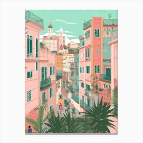 Algiers Algeria Travel Illustration 1 Canvas Print