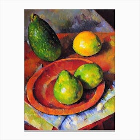 Avocado 2 Cezanne Style vegetable Canvas Print