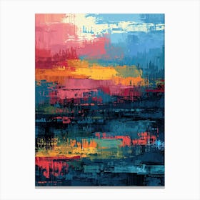 Abstract Painting | Pixel Art Series 1 Canvas Print