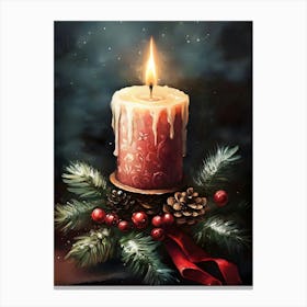 Christmas Candle 2 Canvas Print