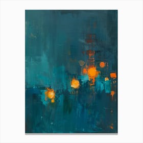 Abstract Of A City At Night Canvas Print