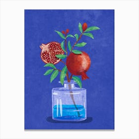 Pomegranate in Vase Canvas Print