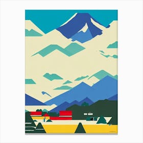 Myoko Kogen, Japan Midcentury Vintage Skiing Poster Canvas Print