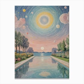 Rainbow Sky Infinity Pool Canvas Print