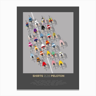 Shirts Of The Peloton Canvas Print