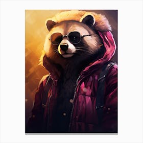 Panda Art In Digital Art Style 4 Canvas Print