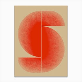 Geometric Composition In Red 02 Canvas Print
