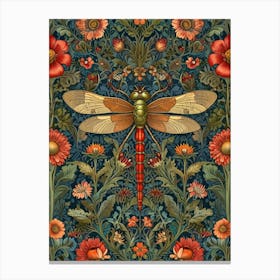 William Morris Dragonfly 1 Canvas Print