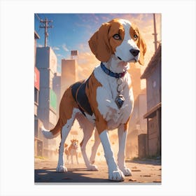 American Foxhound Dogs Canvas Print
