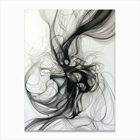 Smoke Black and White Canvas Print
