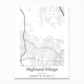 Highland Springs,United States Minimalist Map Toile