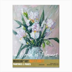 A World Of Flowers, Van Gogh Exhibition Iris 3 Canvas Print
