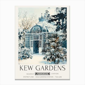 William Morris Prints Kew Gardens Green House Christmas Gift Winter Vintage Canvas Print