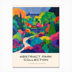 Abstract Park Collection Poster Luxembourg Gardens Paris 3 Canvas Print