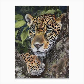 Jaguar Pastel Watercolour 2 Toile