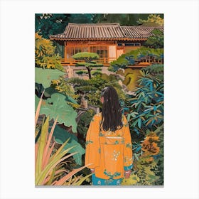 In The Garden Ginkaku Ji Temple Gardens Japan 4 Canvas Print