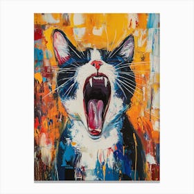 Fantastic Screaming Cat 14 Canvas Print