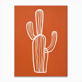 Cactus Line Drawing Opuntia Fragilis 1 Canvas Print