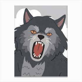 Growling Werewolf Canvas Print