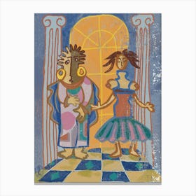 Carnaval Couple Canvas Print