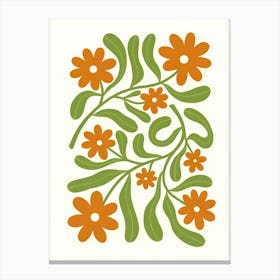 Orange Flowers Canvas Print